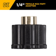 1/4" Female M22 FNPT Adapter Fitting BE Power Equipment
