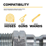 1/4" MNPT 5,000PSI Coated Steel Fitting BE Power Equipment