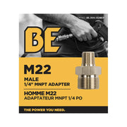 1/4" Male M22 MNPT Adapter Fitting BE Power Equipment