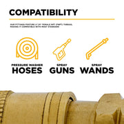 1/4" Quick Connect FNPT Coupler – Brass BE Power Equipment