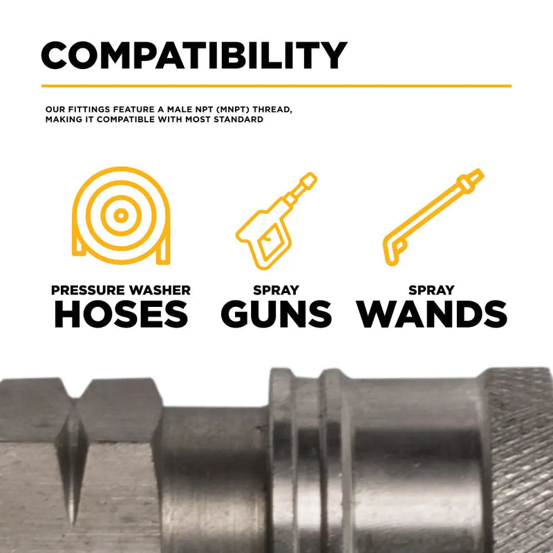 1/4" Quick Connect FNPT Stainless Steel Coupler BE Power Equipment