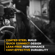 1/4" Quick Connect MNPT Coated Steel Fitting BE Power Equipment