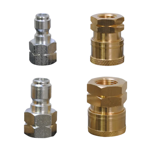 1/4" & 3/8" Female Quick Connect Coupler and Fitting Kit BE Power Equipment