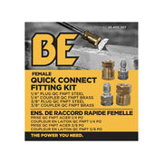 1/4" & 3/8" Female Quick Connect Coupler and Fitting Kit BE Power Equipment