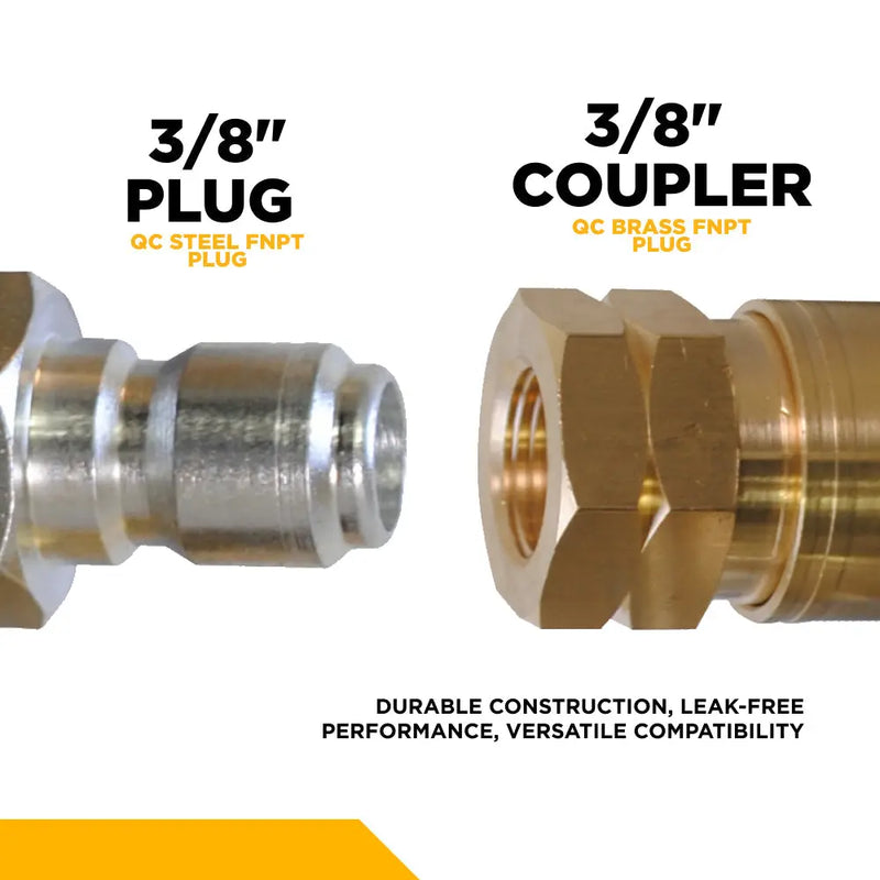 1/4" & 3/8" Female Quick Connect Coupler and Fitting Kit BE Power Equipment
