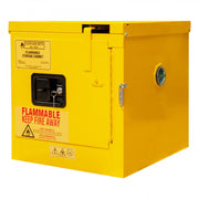 Durham Flammable Storage Cabinet, 2 Gallon, 1 Door, Self Close, 1 Shelf, Safety Yellow