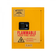 Durham Fm Approved, Flammable Storage Cabinet, 4 Gallon, 1 Door, Manual Close, 1 Shelf, Safety Yellow