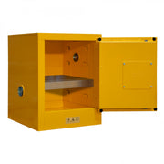 Durham Fm Approved, Flammable Storage Cabinet, 4 Gallon, 1 Door, Manual Close, 1 Shelf, Safety Yellow
