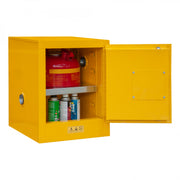 Durham Fm Approved, Flammable Storage Cabinet, 4 Gallon, 1 Door, Manual Close, 1 Shelf, Safety Yellow