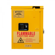 Durham FM Approved, Flammable Storage Cabinet, 4 Gallon, 1 Door, Self Close, 1 Shelf, Safety Yellow