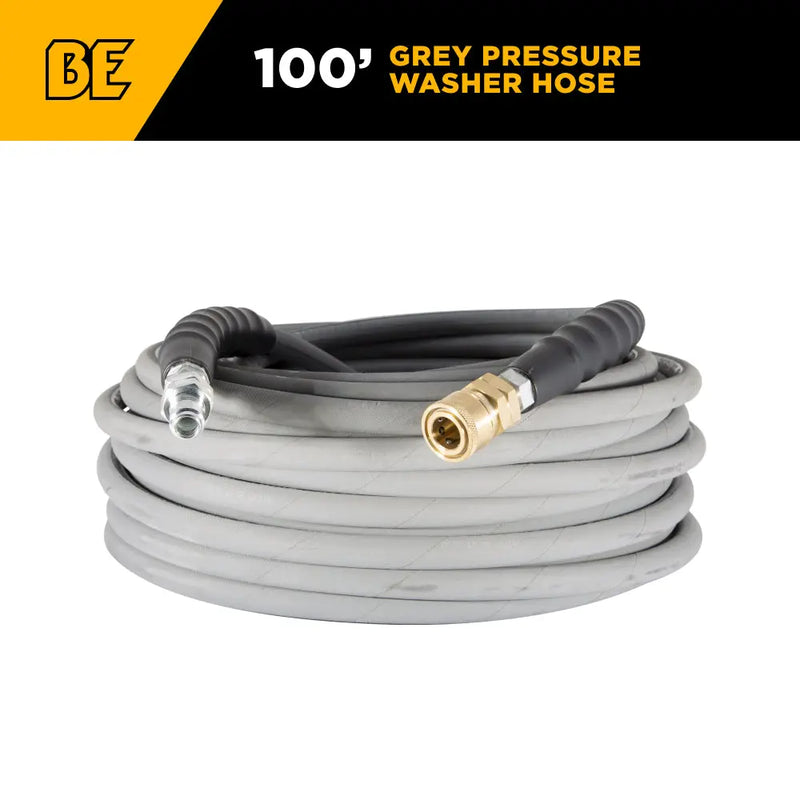 100' 4500PSI 3/8" Non Marking Rubber Hose BE Power Equipment