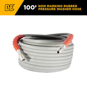 100' 6000PSI 3/8" Non Marking Rubber Hose BE Power Equipment