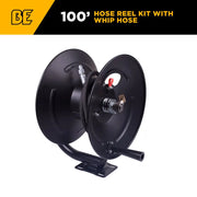 100' High Pressure Hose Reel Kit with Whip Hose BE Power Equipment