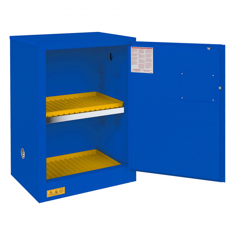 Durham FM Approved, Corrosive Storage Cabinet, 12 Gallon, 1 Door, Manual Close, 1 Shelf