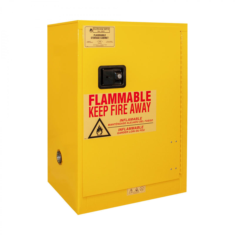 Durham FM Approved, Flammable Storage Cabinet, Accommodates 24 Standard 12 oz. cans, 1 Door