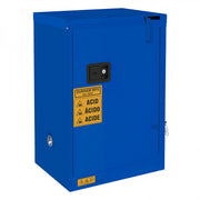 Durham FM Approved, Corrosive Storage Cabinet, 12 Gallon, 1 Door, Self Close, 1 Shelf, 2 Plastic Trays