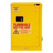 Durham FM Approved, Flammable Storage Cabinet, 12 Gallon, 1 Door, Self Close, 1 Shelf, Safety Yellow