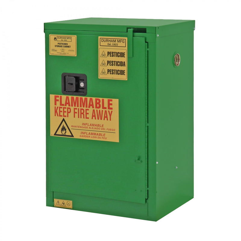 Durham Pesticide Storage, 12 Gallon, Self Close