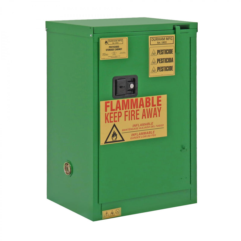 Durham Pesticide Storage, 12 Gallon, Self Close