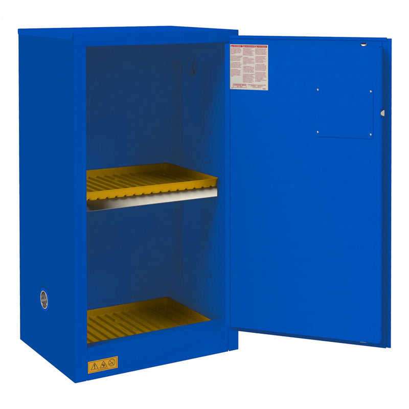 Durham FM Approved, Corrosive Storage Cabinet, 16 Gallon, 1 Door, Manual Close, 1 Shelf