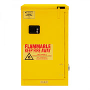 Durham FM Approved, Flammable Storage Cabinet, 16 Gallon, 1 Door, Self Close, 1 Shelf, Safety Yellow