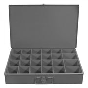 Durham Large, Steel, Compartment Box, 24 Compartments, Gray (Pack of 4)