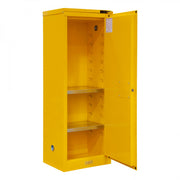Durham FM Approved, Flammable Storage Cabinet, 22 Gallon, 1 Door, Self Close, 2 Shelves, Safety Yellow
