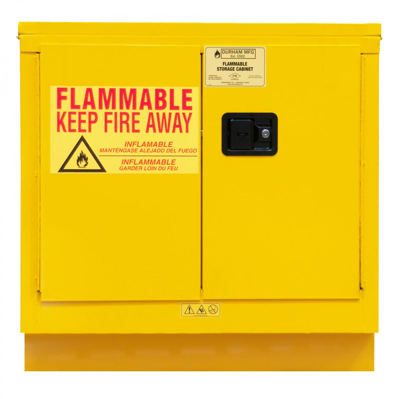 Durham FM Approved, Under Counter, Flammable Storage Cabinet, 22 Gallon, 2 Doors, Manual Close