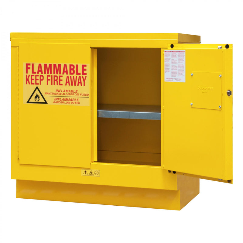 Durham FM Approved, Under Counter, Flammable Storage Cabinet, 22 Gallon, 2 Doors, Manual Close
