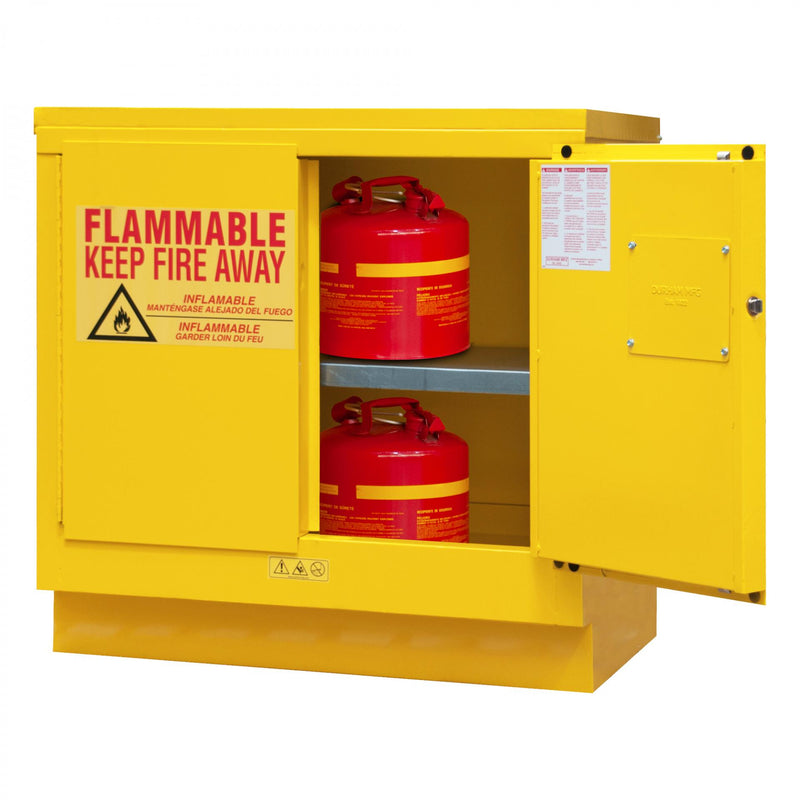 Durham FM Approved, Under Counter, Flammable Storage Cabinet, 22 Gallon, 2 Doors, Manual Close