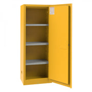 Durham FM Approved, Flammable Storage Cabinet, 24 Gallon, 1 Door, Manual Close, 3 Shelf, Safety Yellow
