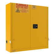 Durham FM Approved, Flammable Storage Cabinet, 24 Gallon, 2 Doors, Self Close, 3 Shelf, Safety Yellow