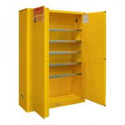 Durham FM Approved, Flammable, Paint and Ink Storage Cabinet, 30 Gallon, 2 Doors, Manual Close, Yellow