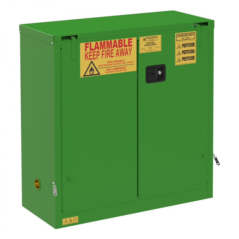 Durham Pesticide Storage, 30 Gallon, Self Close