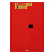 Durham FM Approved, Flammable Storage Cabinet, 45 Gallon, 2 Doors, Manual Close, 2 Shelves, Red