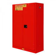 Durham FM Approved, Flammable Storage Cabinet, 45 Gallon, 2 Doors, Manual Close, 2 Shelves, Red