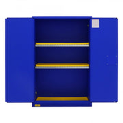 Durham FM Approved, Corrosive Storage Cabinet, 45 Gallon, 2 Doors, Manual Close, 2 Shelves
