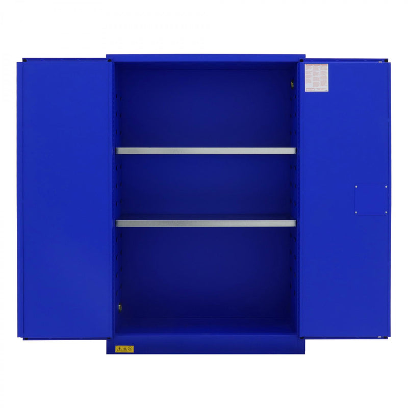 Durham FM Approved, Corrosive Storage Cabinet, 45 Gallon, 2 Doors, Manual Close, 2 Shelves