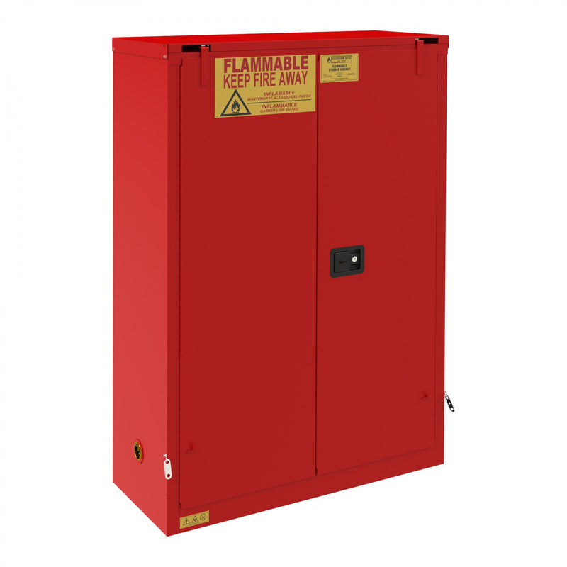 Durham Flammable Storage, 45 Gallon, Self Close, Red