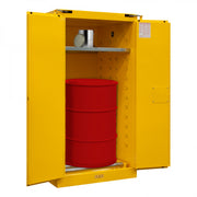 Durham FM Approved, Flammable Storage Cabinet, 55 Drum Gallon Storage, 2 Doors, Self Close, 1 Shelf