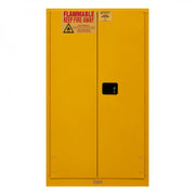 Durham FM Approved, Flammable Storage Cabinet, 60 Gallon, 2 Doors, Manual Close, 2 Shelves, Yellow