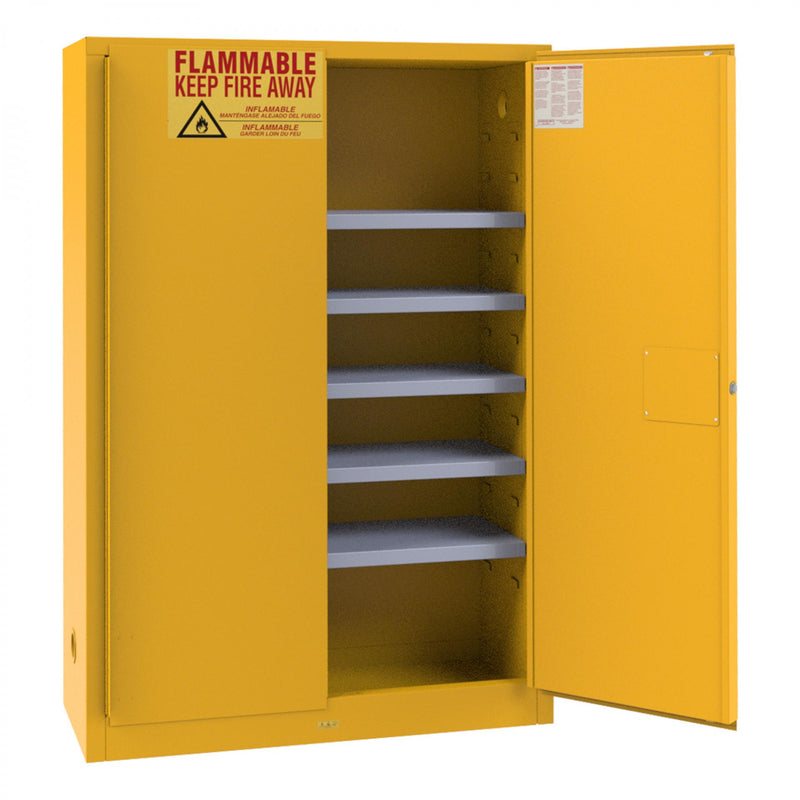Durham FM Approved, Flammable Storage Cabinet, 60 Gallon Paint and Ink Storage, 2 Doors, Manual Close