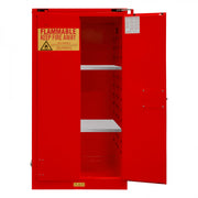 Durham FM Approved, Flammable Storage Cabinet, 60 Gallon, 2 Doors, Self Close, 2 Shelves, Red