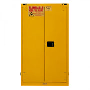Durham FM Approved, Flammable Storage Cabinet, 60 Gallon, 2 Doors, Self Close, 2 Shelves, Yellow