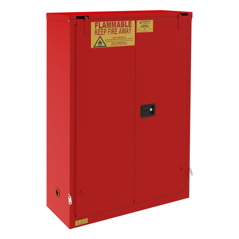 Durham Flammable Storage, 60 Gallon Paint and Ink Storage, Self Close, Red
