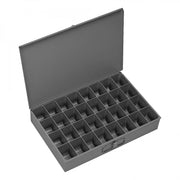 Durham Large, Steel, Compartment Box, 32 Compartments, Gray (Pack of 4)