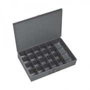 Durham Large, Steel, Compartment Box, 21 Compartments, Gray (Pack of 4)