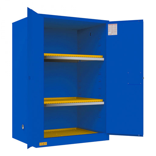 Durham FM Approved, Corrosive Storage Cabinet, 90 Gallon, 2 Doors, Manual Close, 2 Shelves