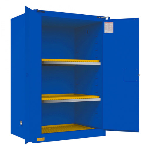 Durham FM Approved, Corrosive Storage Cabinet, 90 Gallon, 2 Doors, Self Close, 2 Shelves