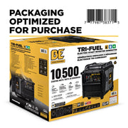 10,500 Watt Tri-Fuel Digital Inverter Generator - BE10500IT BE Power Equipment